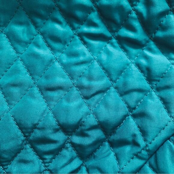 Briggs New York Teal Quilted Snap Front Jacket Size Medium - Picture 5 of 7